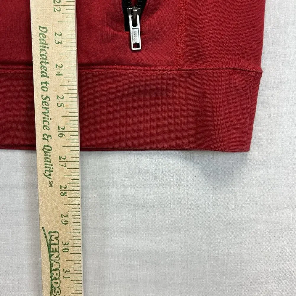 Jordan Legacy AJ11 Pullover Hoodie Mens Large Gym Red Black Zip Pockets Athletic